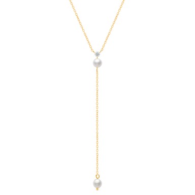 Colar Pearls Y Golden