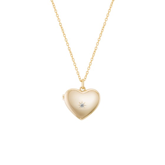 Golden Heart Locket Secrets Necklace