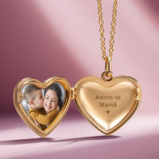 Golden Heart Locket Secrets Necklace