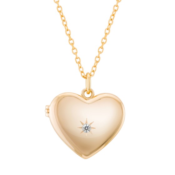 Golden Heart Locket Secrets Necklace