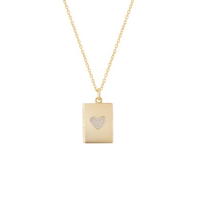Colar Locket Secrets Livro Dourado Colar Locket Secrets Livro Dourado