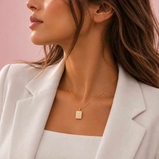 Colar Locket Secrets Livro Dourado