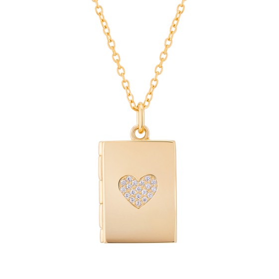 Colar Locket Secrets Livro Dourado