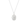 Silver Oval Locket Secrets Necklace