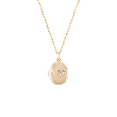Colar Locket Secrets Oval Dourado Colar Locket Secrets Oval Dourado