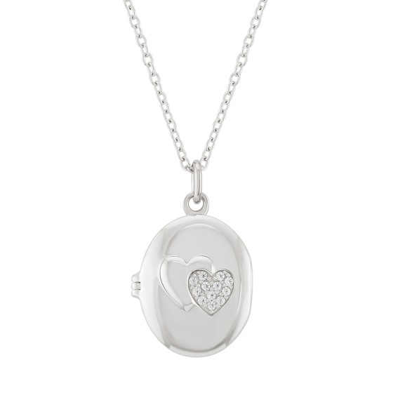 Silver Oval Locket Secrets Necklace
