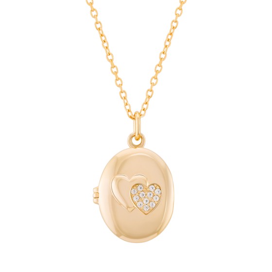 Colar Locket Secrets Oval Dourado