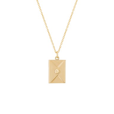 Colar Locket Secrets Carta Dourado Colar Locket Secrets Carta Dourado