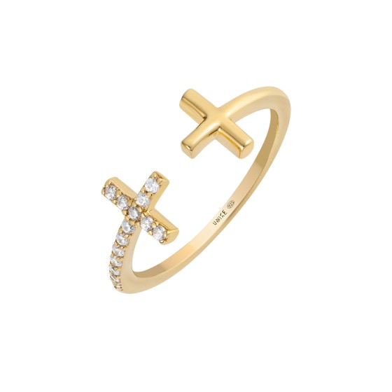 Open Cross Hope Ring