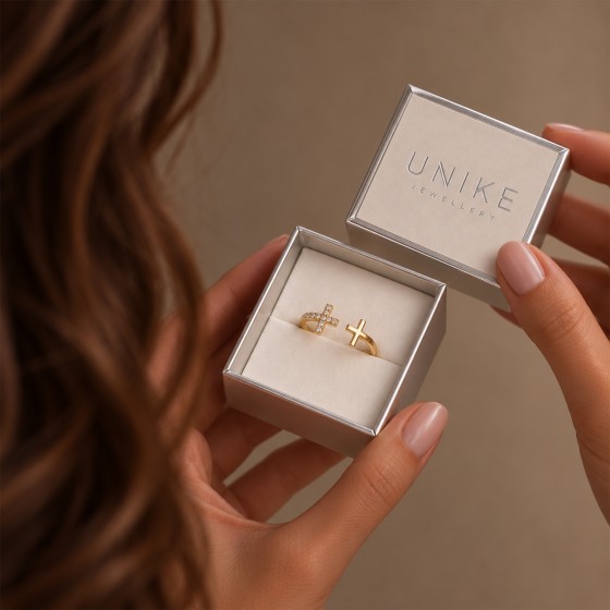 Open Cross Hope Ring