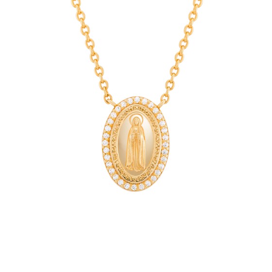 Colar Hope Medalha Nossa Sra de F�tima & Cruz
