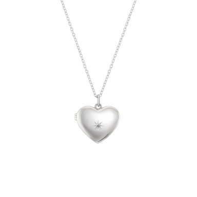 Colar Locket Secrets Coração Prateado Colar Locket Secrets Coração Prateado