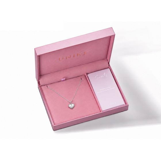 Colar Locket Secrets Cora��o Prateado