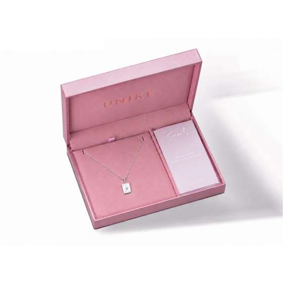 Colar Locket Secrets Carta prateado