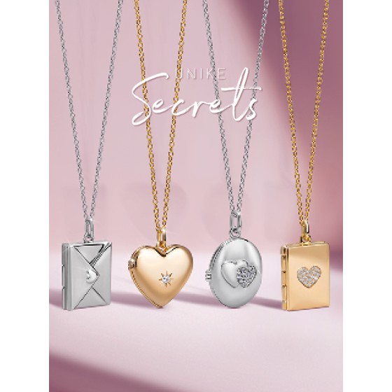 Colar Locket Secrets Cora��o Dourado