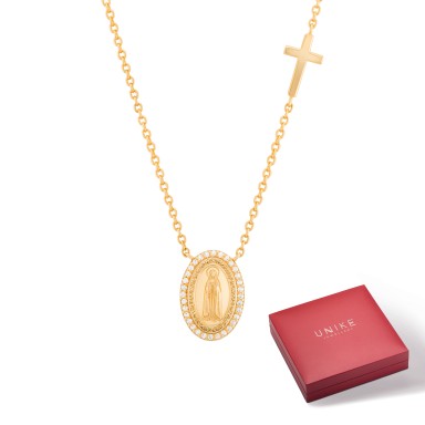 Hope Our Lady of Fátima Medal & Cross Necklace Hope Our Lady of Fátima Medal & Cross Necklace