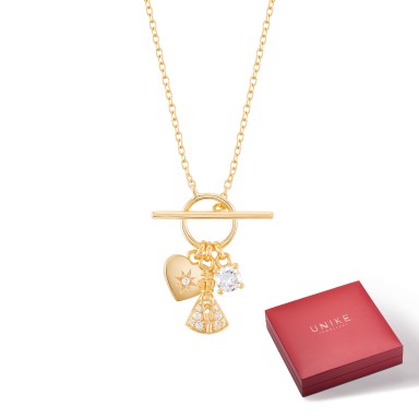 Hope Our Lady of Aparecida & Heart Necklace Hope Our Lady of Aparecida & Heart Necklace